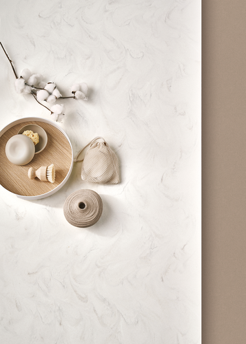 Aurora Warm Blanc, HIMACS - Solid Surface Countertops | LX Hausys US